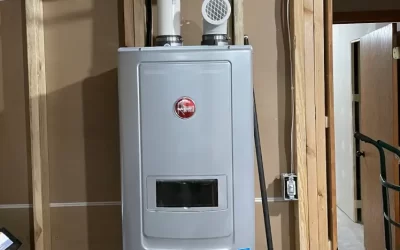 Tankless water heater installed today👍 Unlimited hot water!